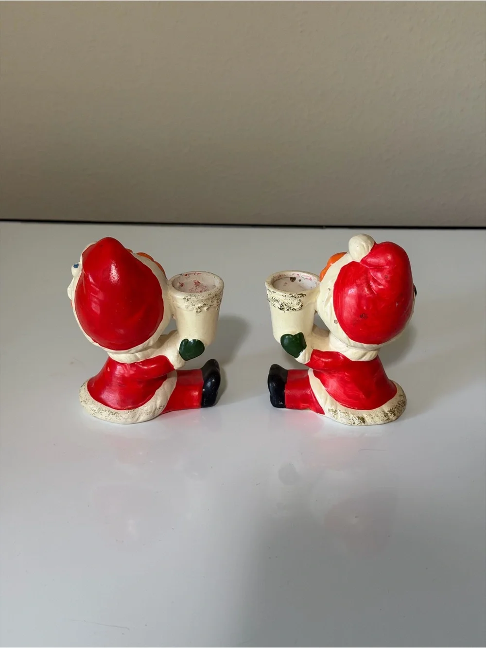 Napcoware Raggedy Ann Christmas Candleholders Pair